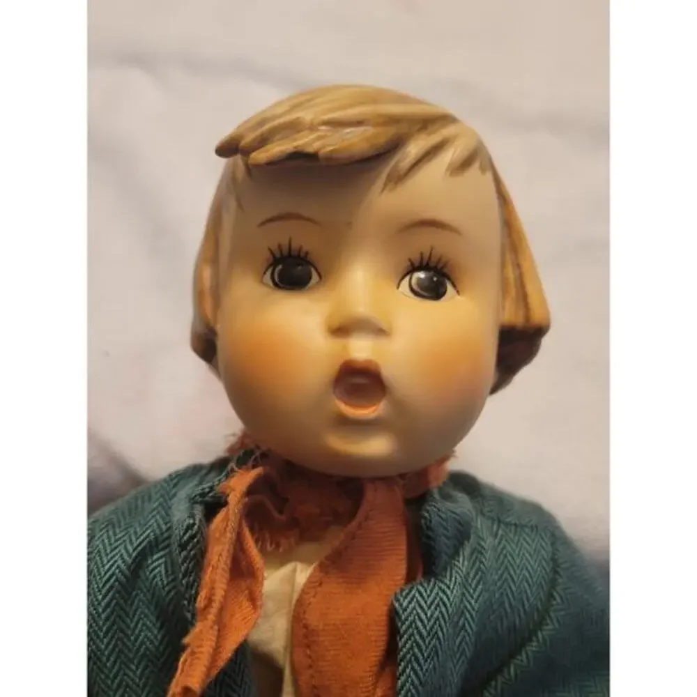 Vintage 60s Goebel Doll Porcelain Bag‎ Neck Scarf Tag Shoes Socks Jacket Pants